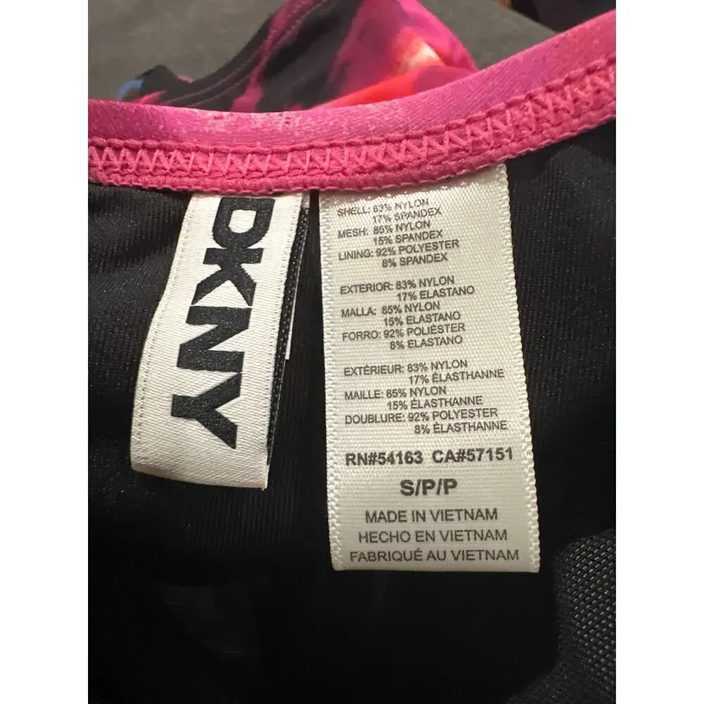 DKNY Tie-Back Halter-Style One-Piece Swimsuit Size Small - Picture 3 of 11